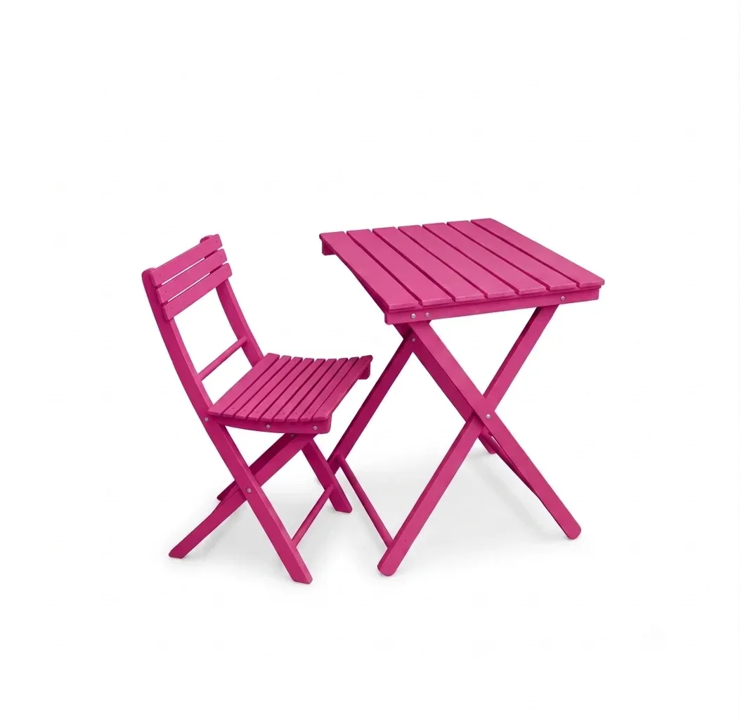 Tavolo pieghevole Garden faggio massello tinto grigio 60 x 80