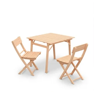 Tavolo pieghevole Garden faggio massello naturale verniciato 80 x 80 80 x 120