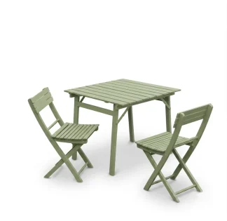 Tavolo pieghevole Garden in faggio massello colore faggio tinto rosa antico 80 x 80 80 x 120