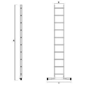 Scale in alluminio per soppalchi misure