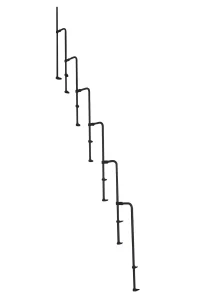 Scala per interno salvaspazio twister corrimano aggiuntivo nero