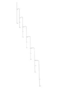 Scala per interno salvaspazio twister corrimano aggiuntivo bianco