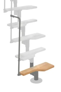 Scala per interno salvaspazio twister gradino aggiuntivo grigio