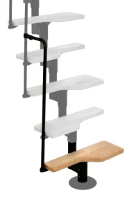 Scala per interno salvaspazio twister gradino aggiuntivo nero