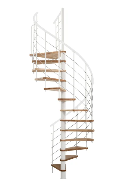 Scale a chiocciola Venezia Smart metallo Bianco legno Faggio
